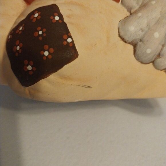 Vintage Ceramic Scarecrow Figurine Handmade Hand Painted Large Fall Harvest Cute - Picture 14 of 14